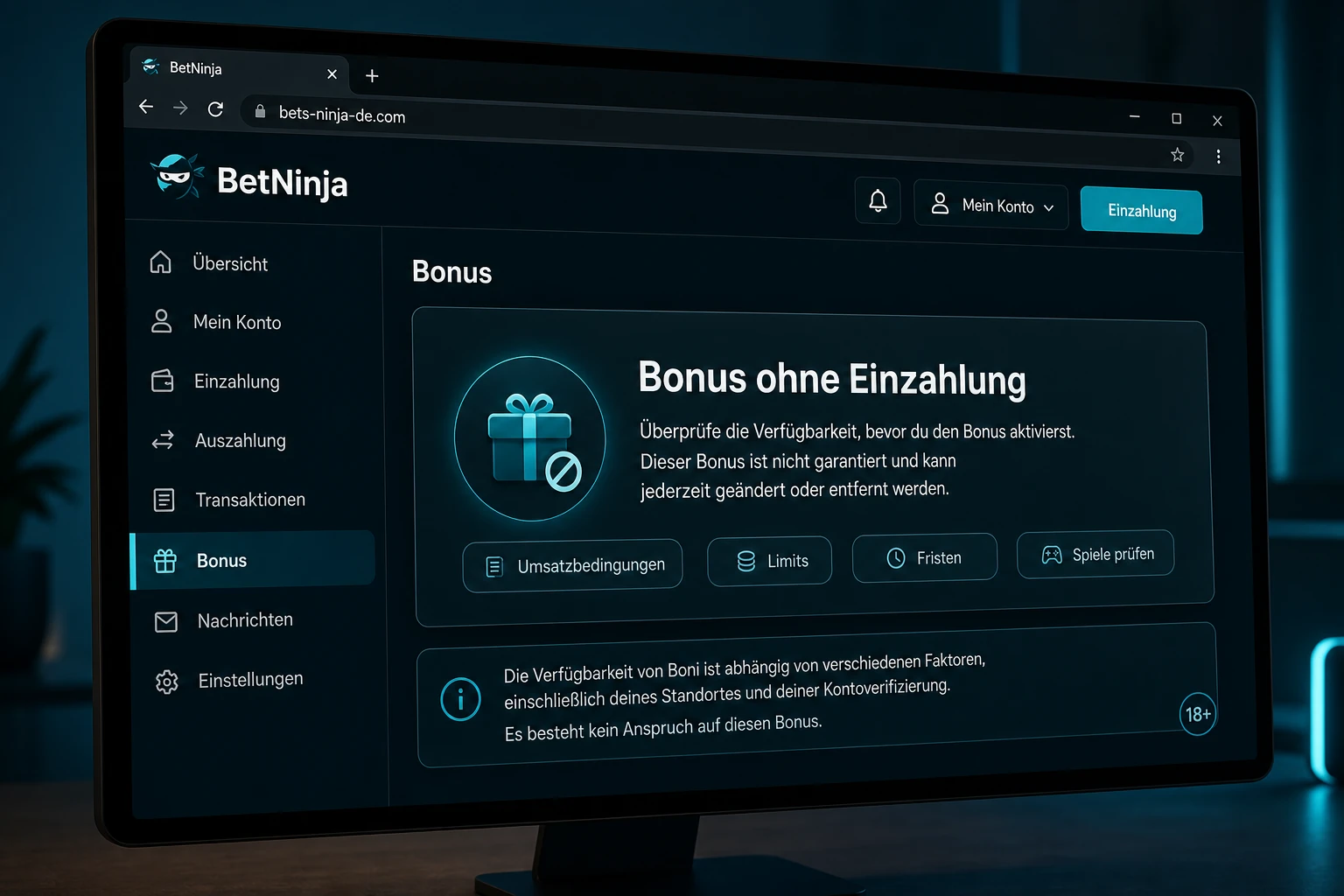 BetNinja Bonus ohne Einzahlung