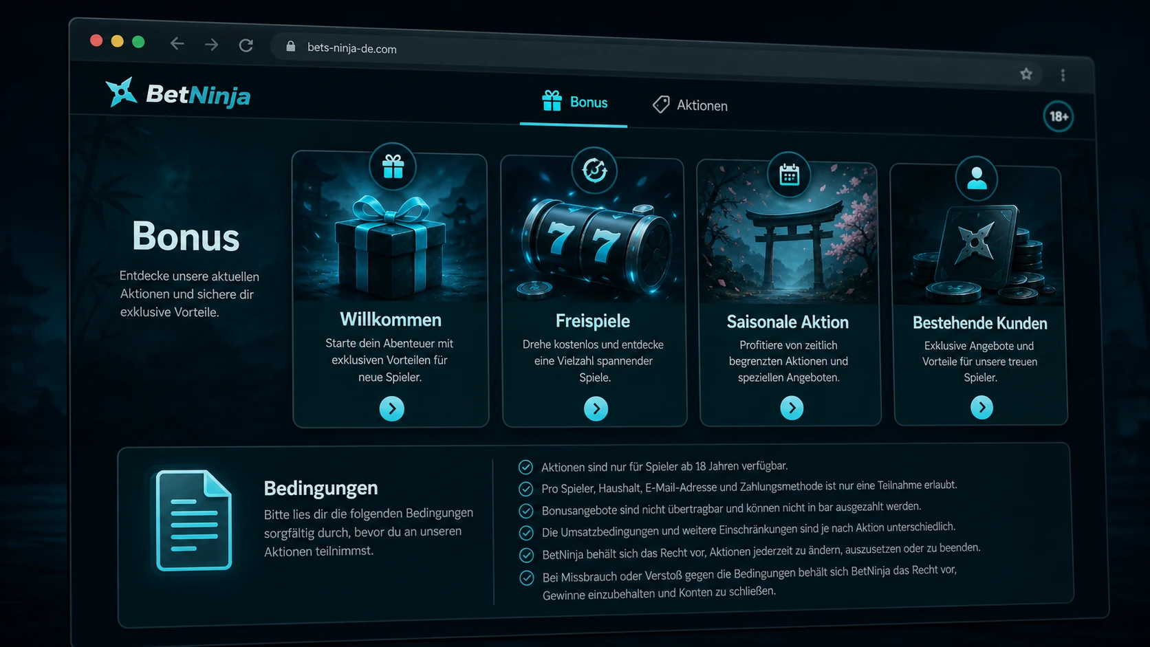 BetNinja Bonus und Aktionen